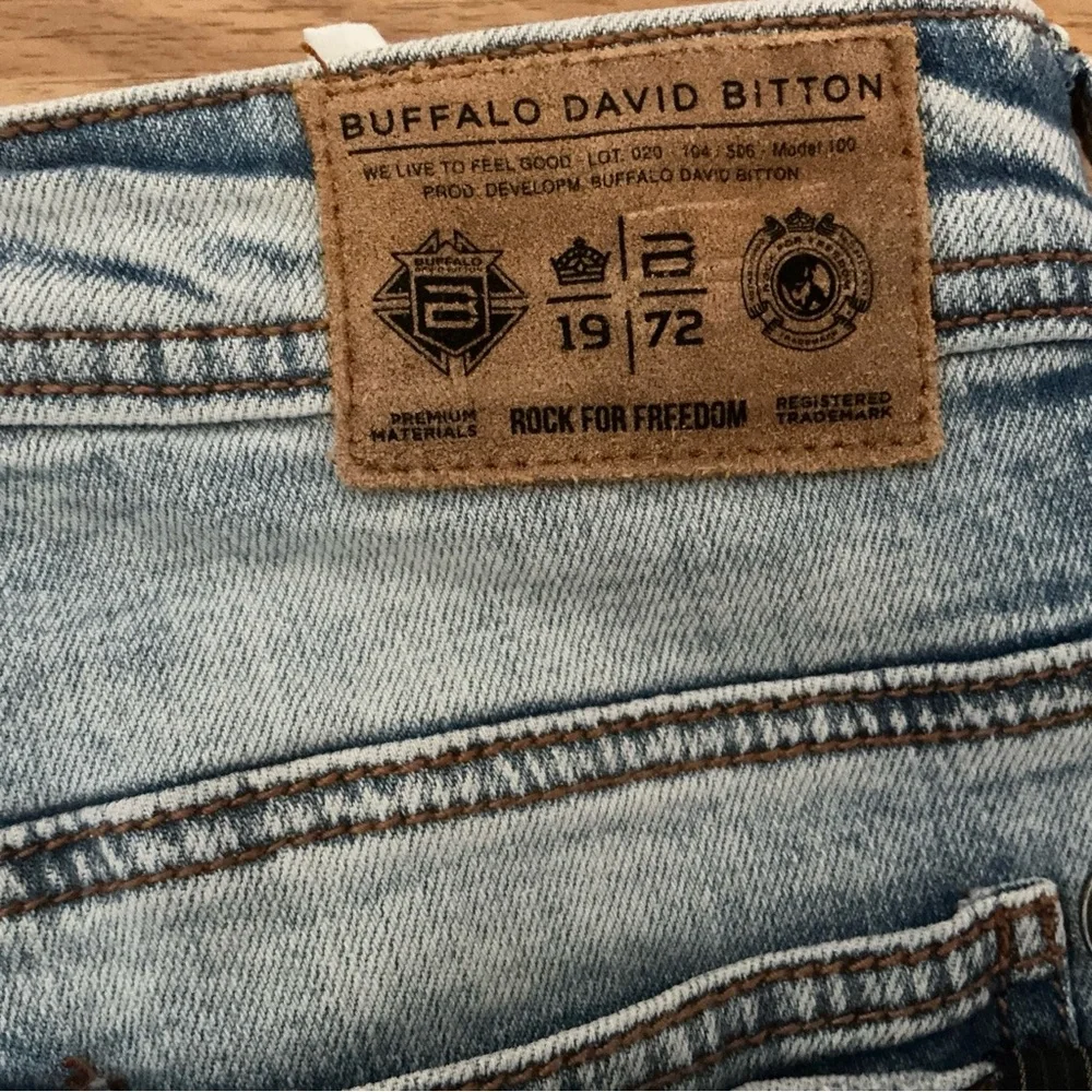 Vintage Buffalo David bitton ash-x slim stretch jeans Rock For Freedom 31/32